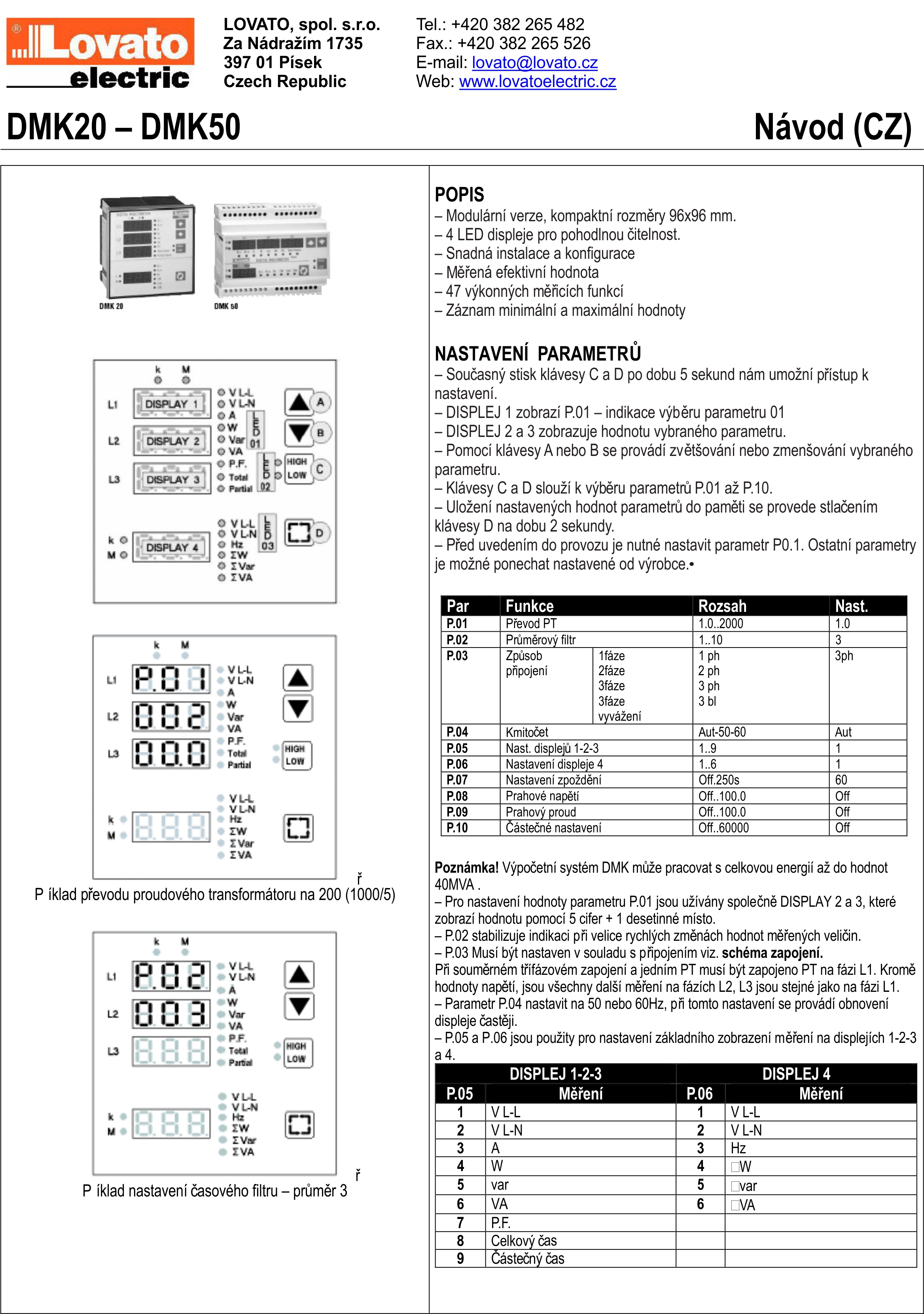 Návod (CZ) DMK20 – DMK50 1P